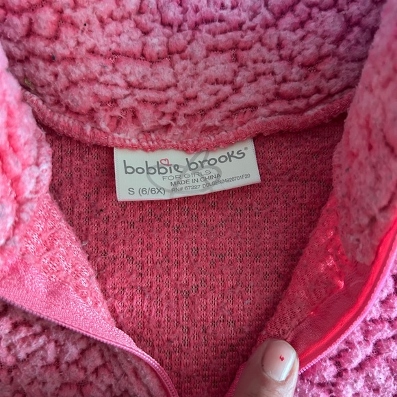 Bobbie Brooks Fuchsia Sherpa Kids Pullover - Picture 2 of 2